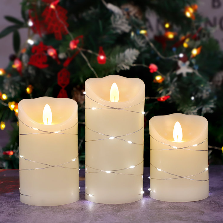 Orren Ellis 3 Piece Unscented Flameless Candle Set & Reviews Wayfair